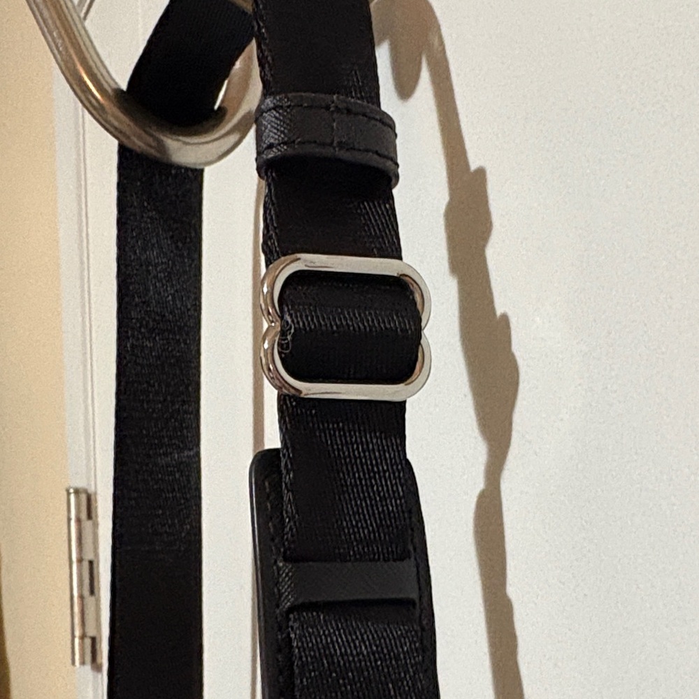Michael Kors Black Nylon Messenger Crossbody with Silver Hardware - Picture 4 of 5